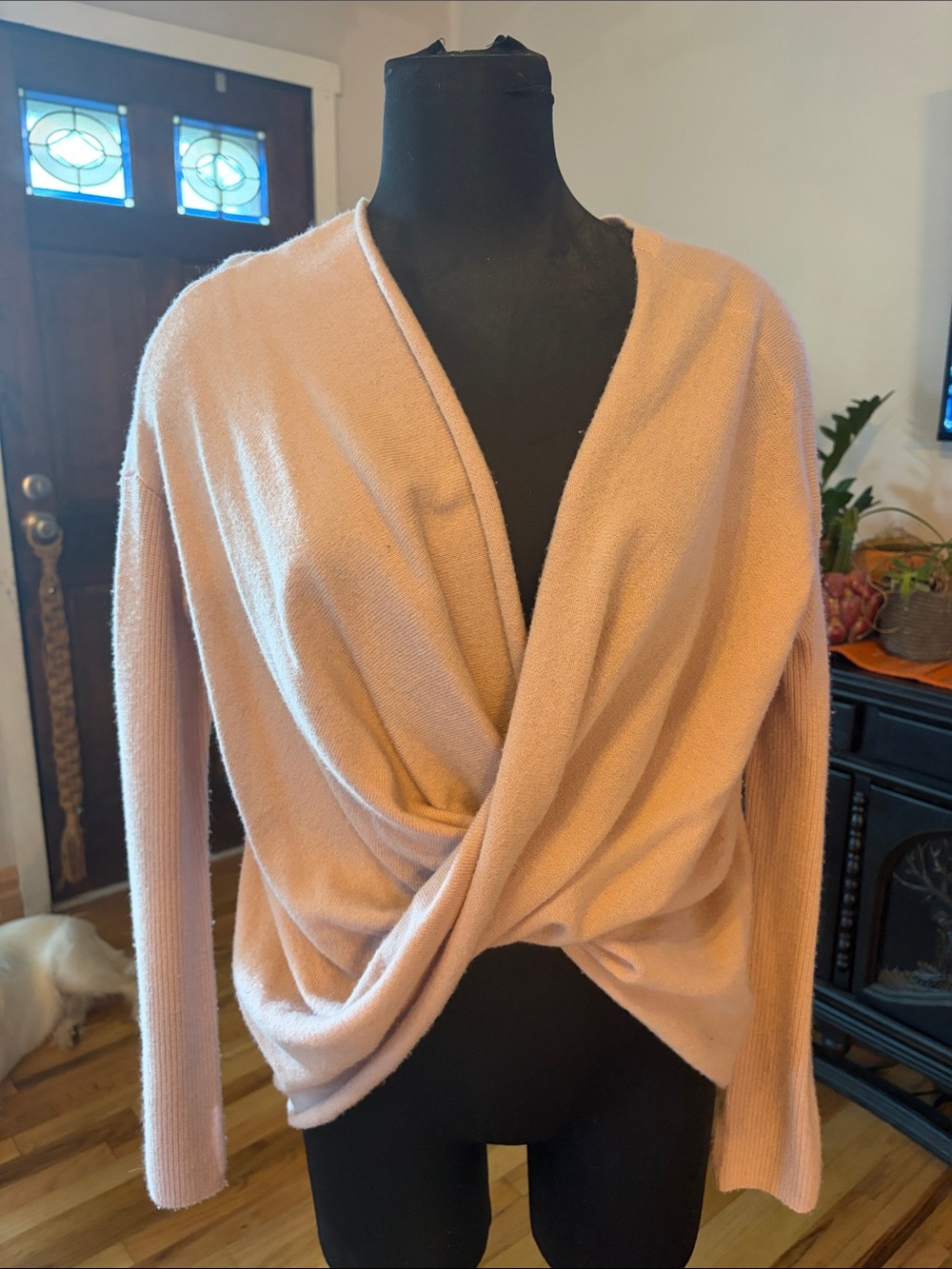 Athleta Twist-Front Knit Sweater - Blush Pink